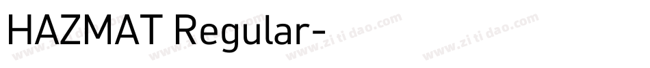 HAZMAT Regular字体转换